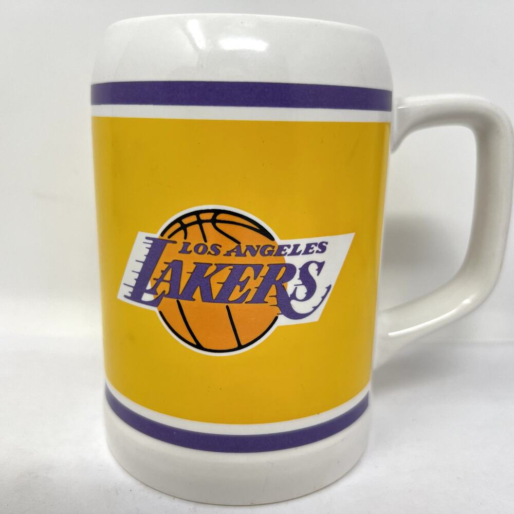 NBA Los Angeles Lakers Papel NBA Basketball Champions Mug Beer Cup VTG Collect
